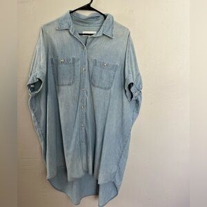 Denim Forum oversized shirt-dress